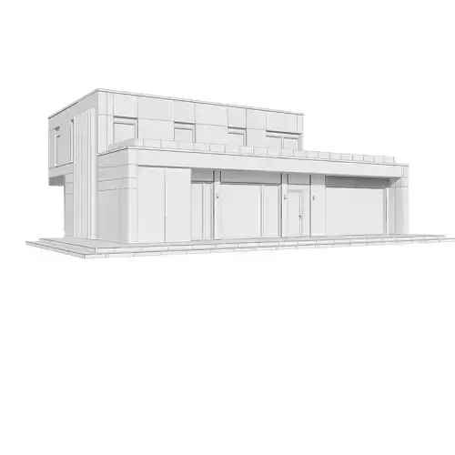 Modern house Premium 3D model 7