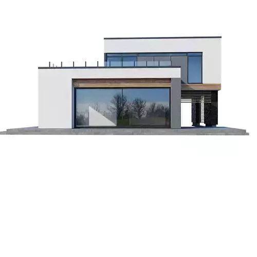 Modern house Premium 3D model 4