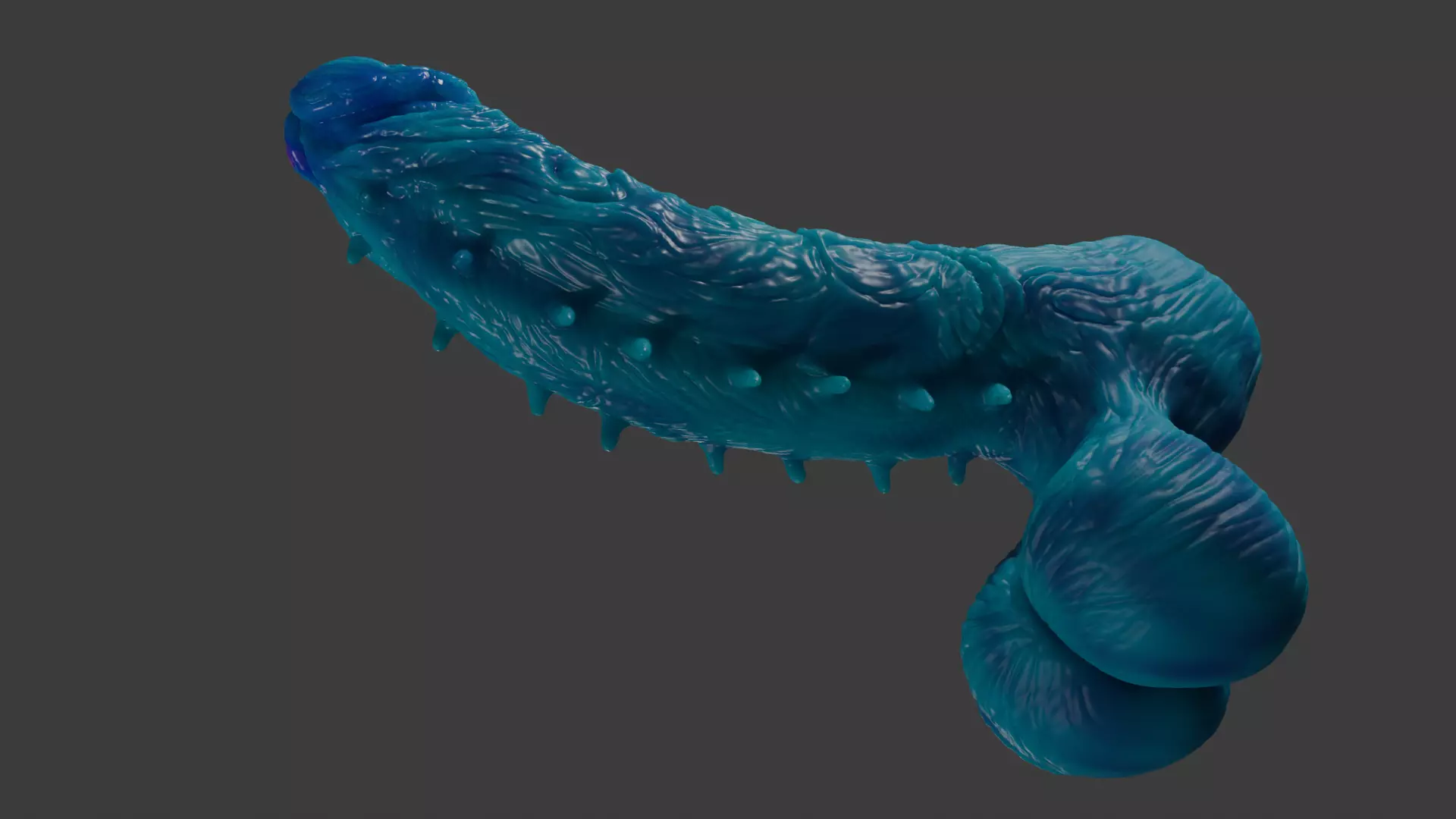 Oni Demon Penis Lowpoly and Highpoly Rigged Low-poly 3D model_8