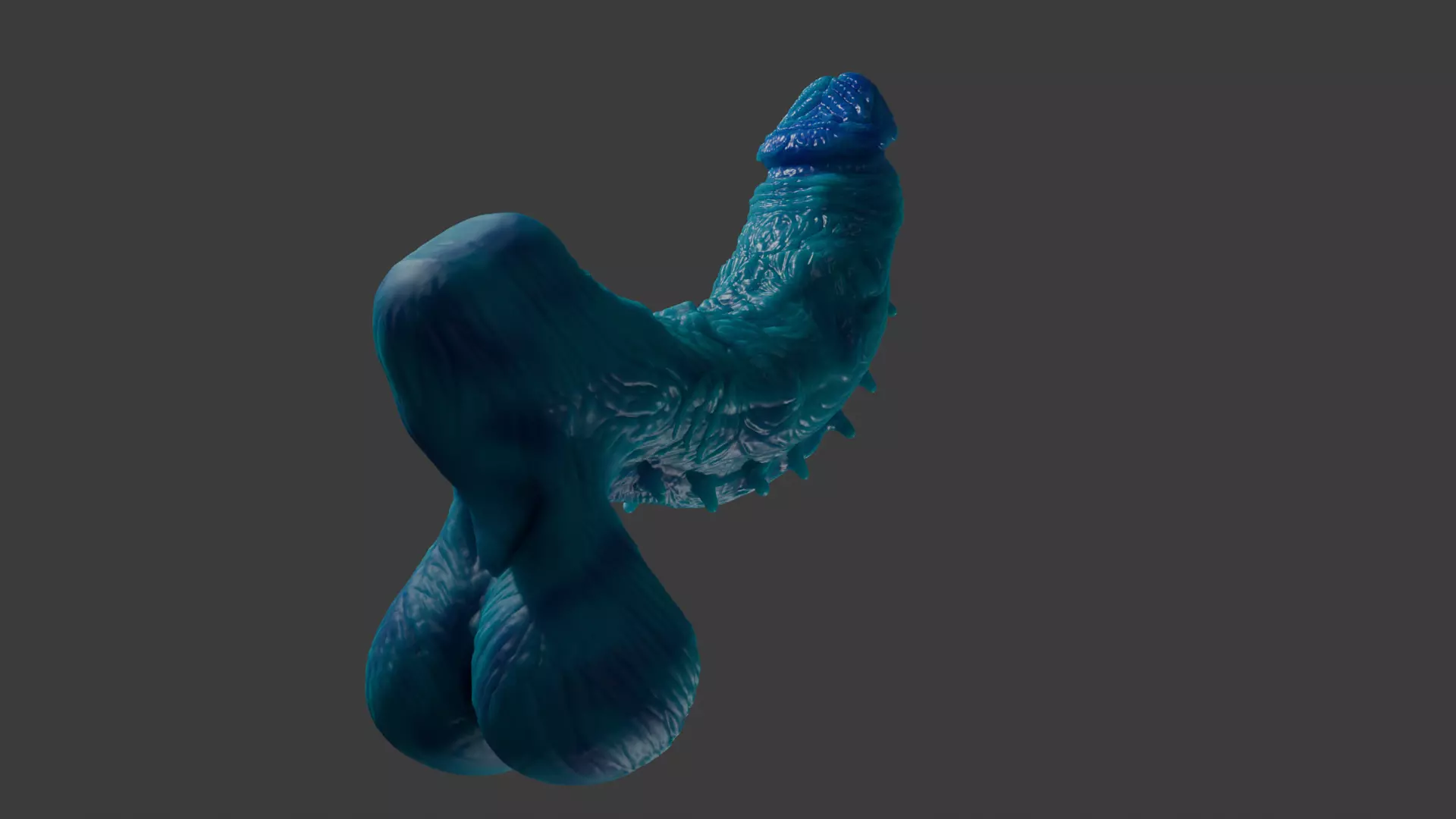 Oni Demon Penis Lowpoly and Highpoly Rigged Low-poly 3D model_9