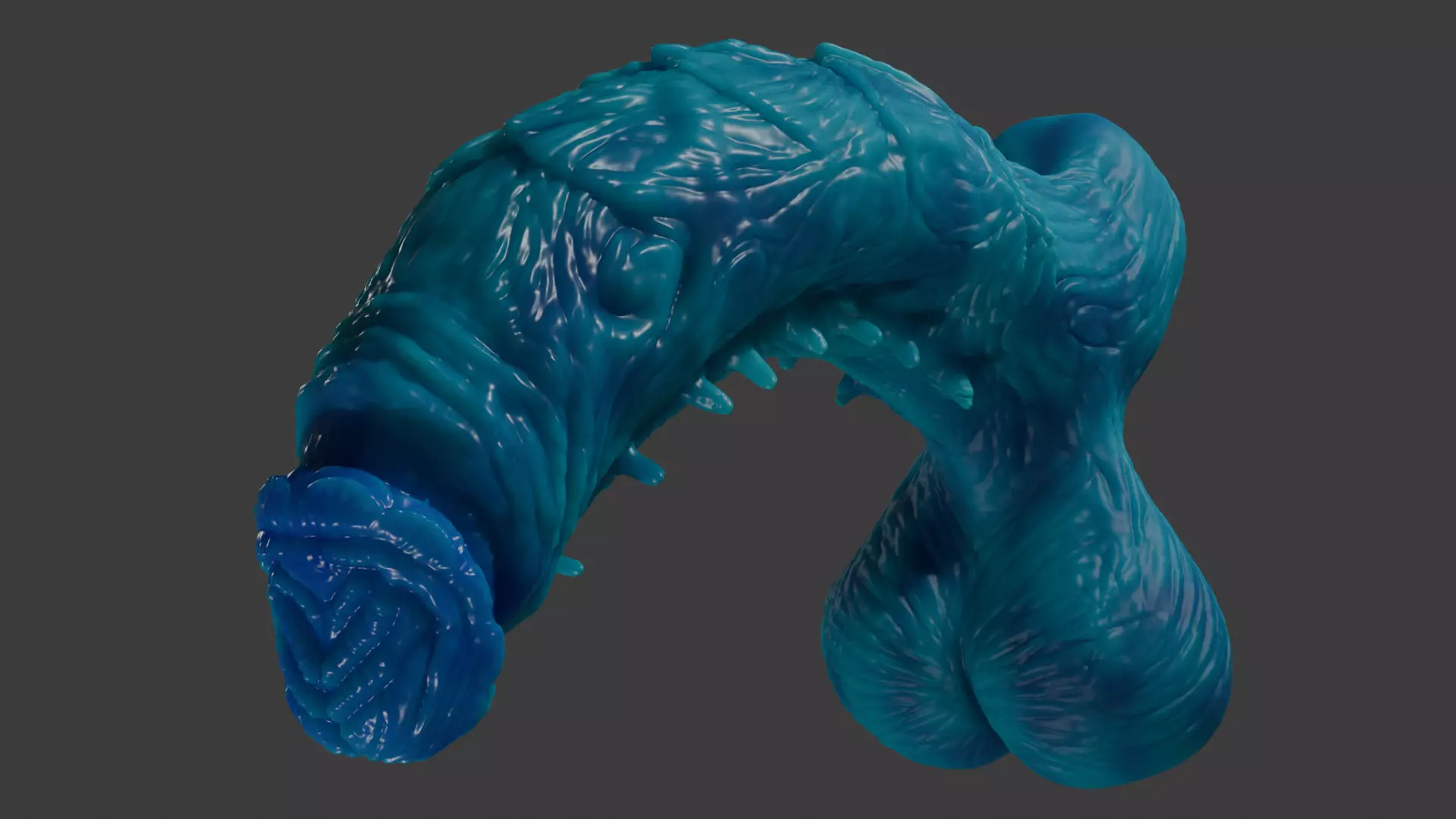 Oni Demon Penis Lowpoly and Highpoly Rigged Low-poly 3D model_4