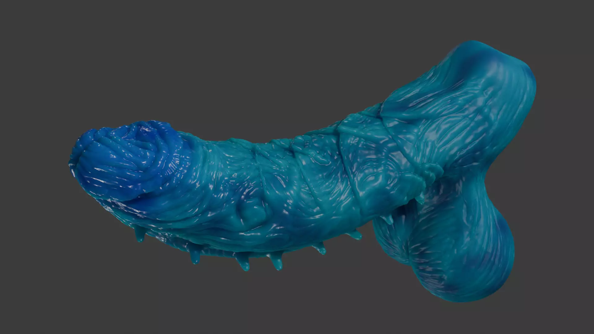 Oni Demon Penis Lowpoly and Highpoly Rigged Low-poly 3D model_7