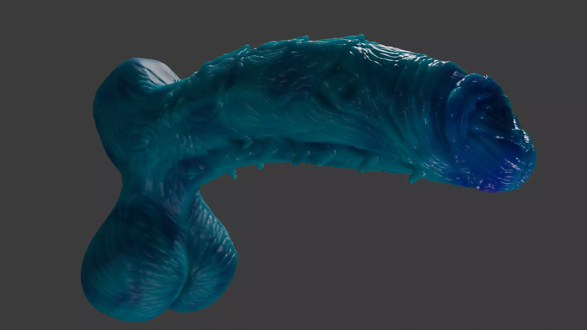 Oni Demon Penis Lowpoly and Highpoly Rigged Low-poly 3D model_6