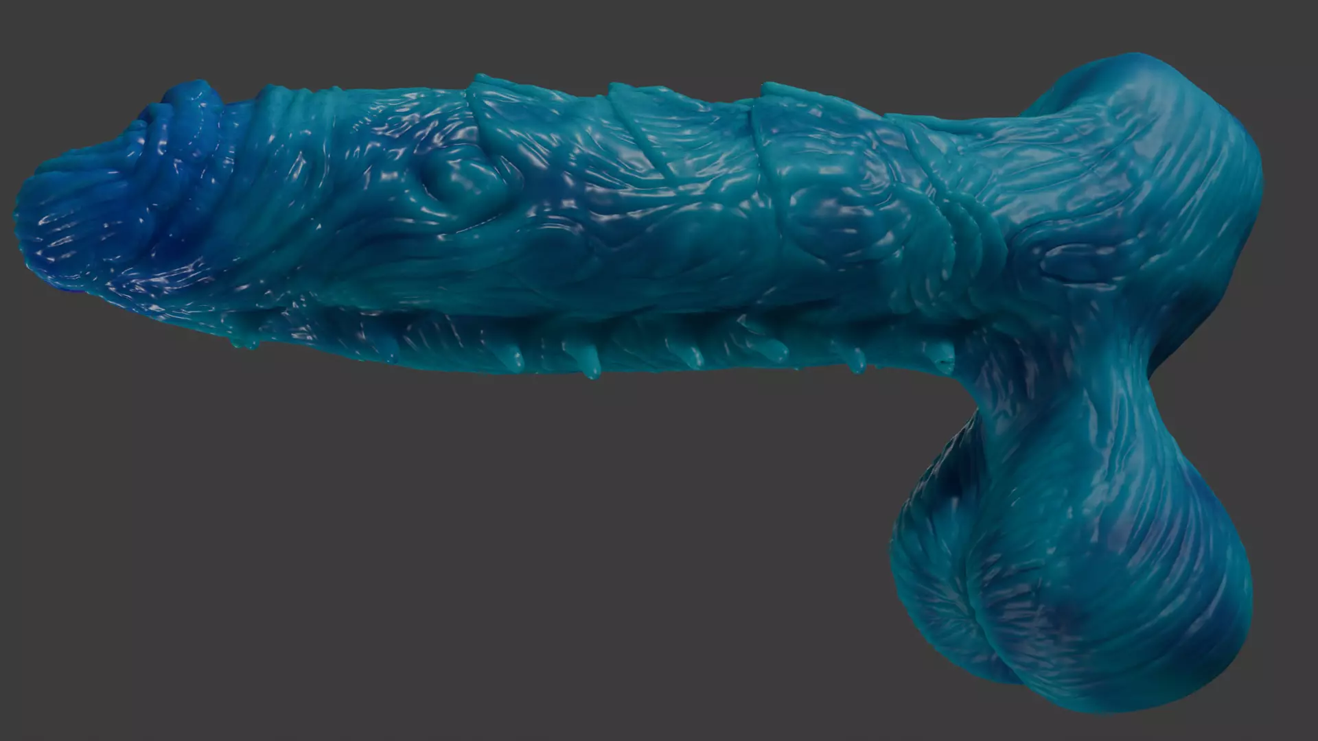 Oni Demon Penis Lowpoly and Highpoly Rigged Low-poly 3D model_5