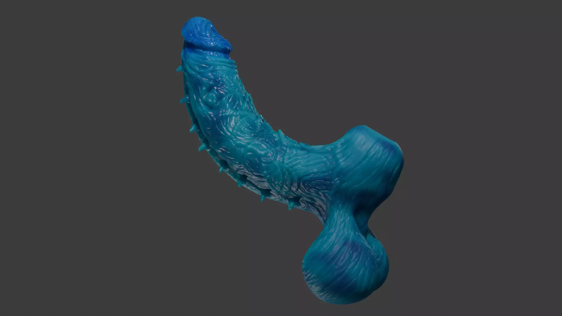 Oni Demon Penis Lowpoly and Highpoly Rigged Low-poly 3D model_12