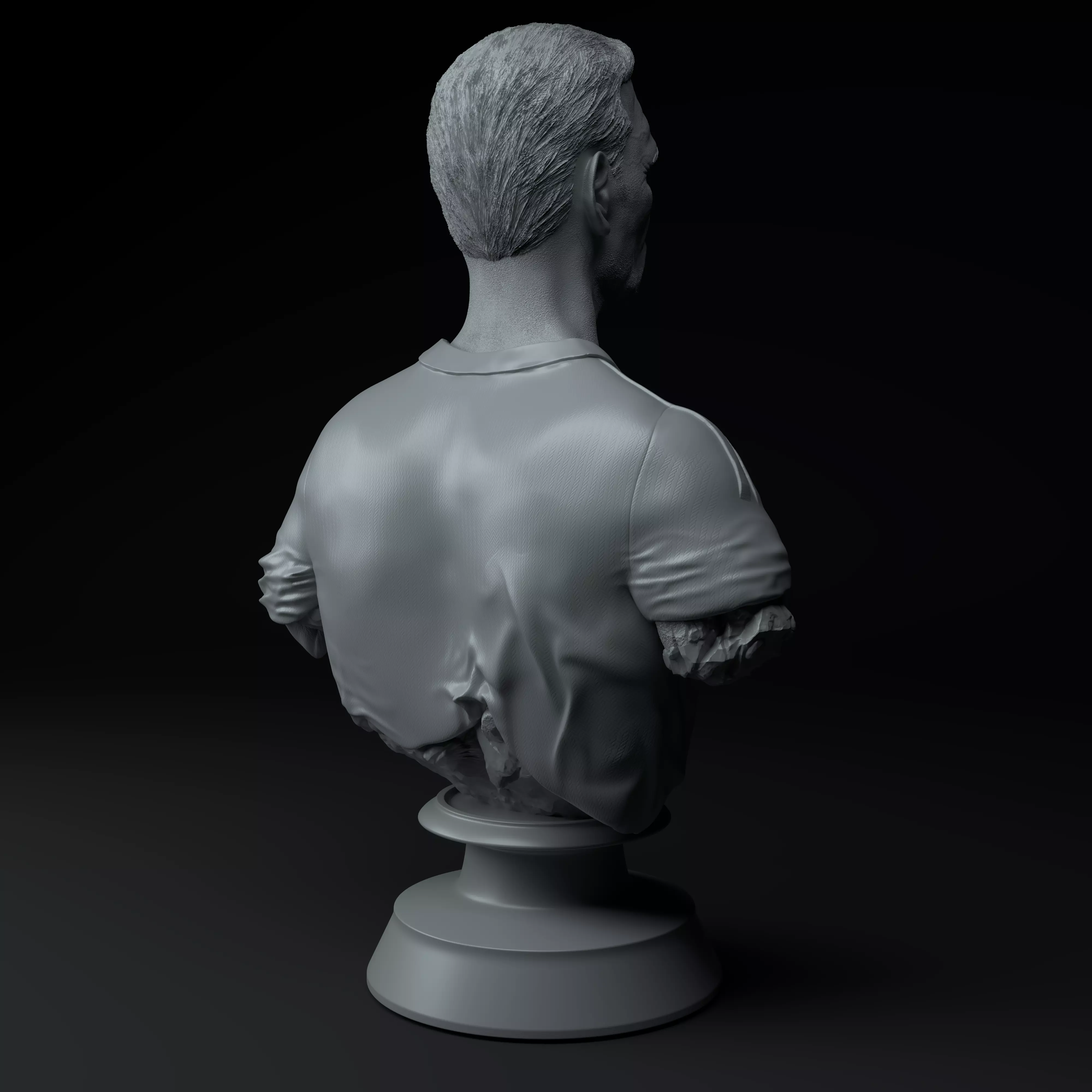 Lionel Scaloni Premium 3D Bust STL 3D model_5