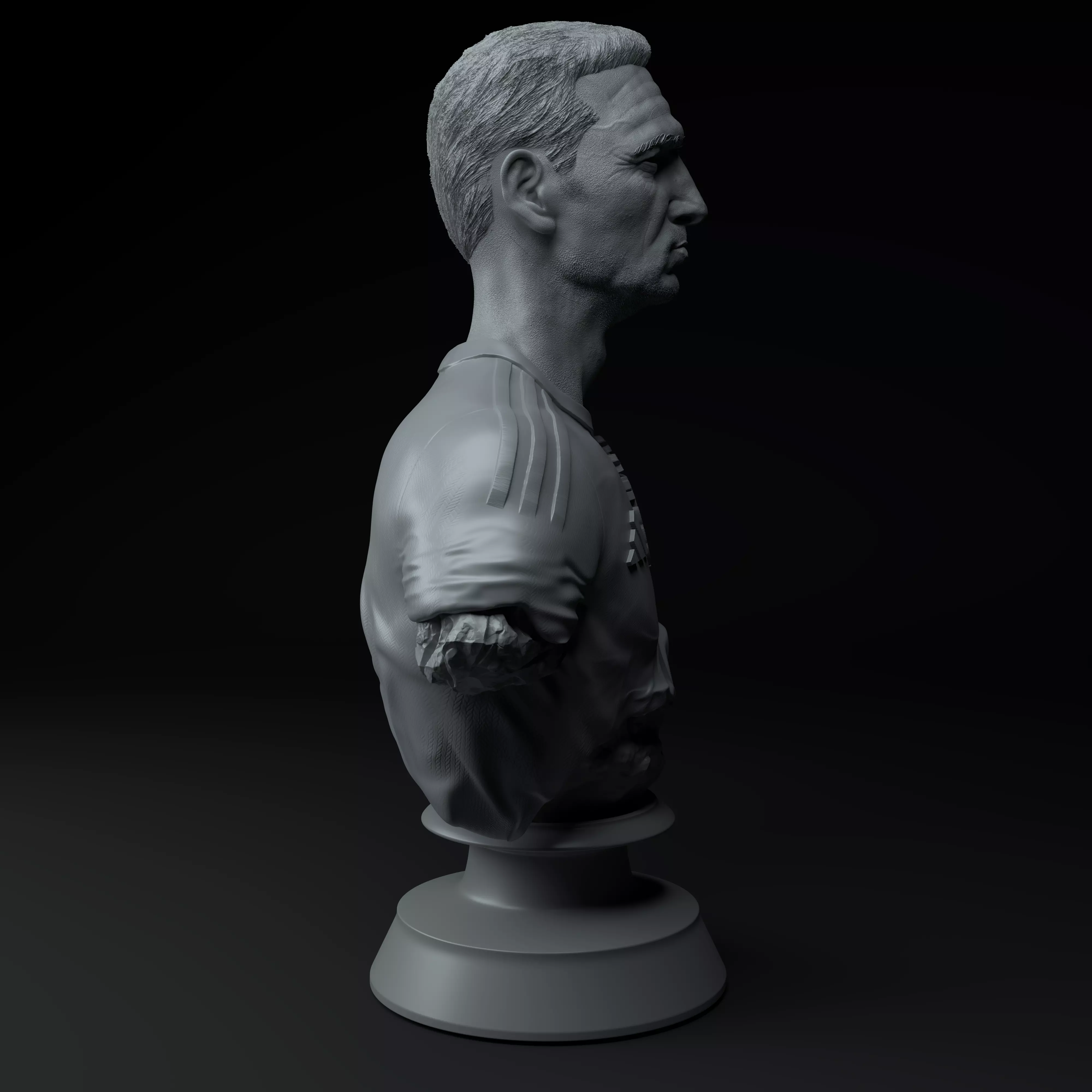 Lionel Scaloni Premium 3D Bust STL 3D model_6
