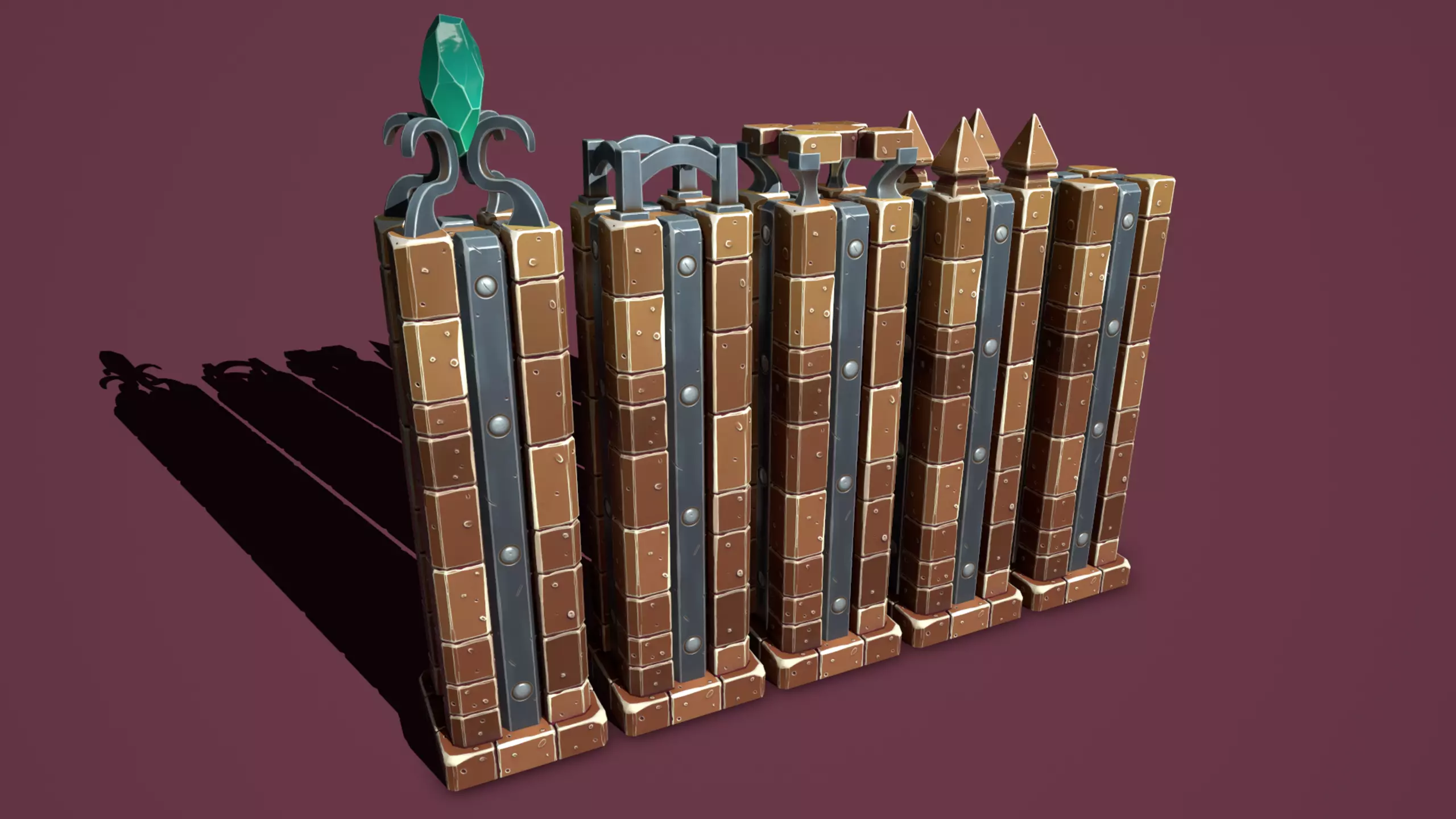 Fantasy obelisk 2 Free low-poly 3D model_0