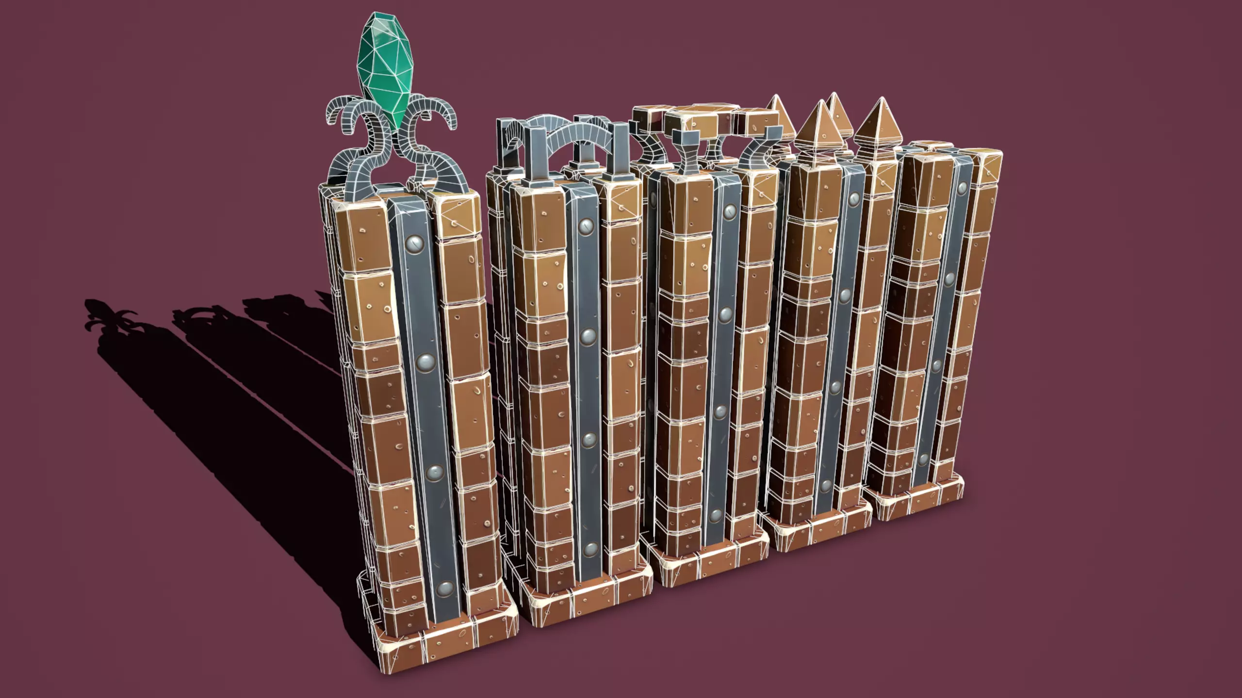 Fantasy obelisk 2 Free low-poly 3D model_3