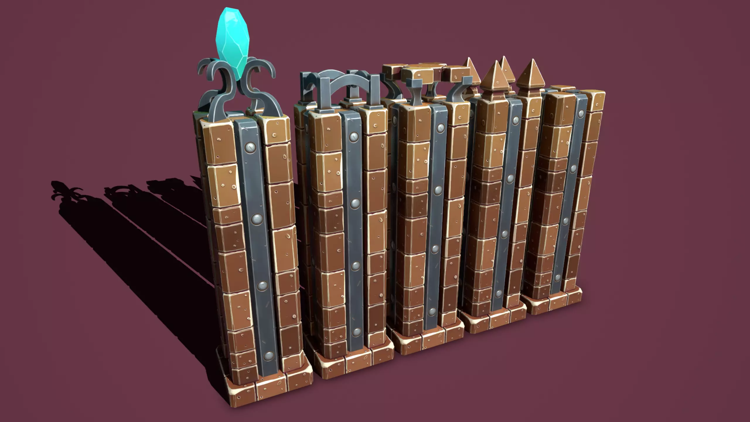 Fantasy obelisk 2 Free low-poly 3D model_2