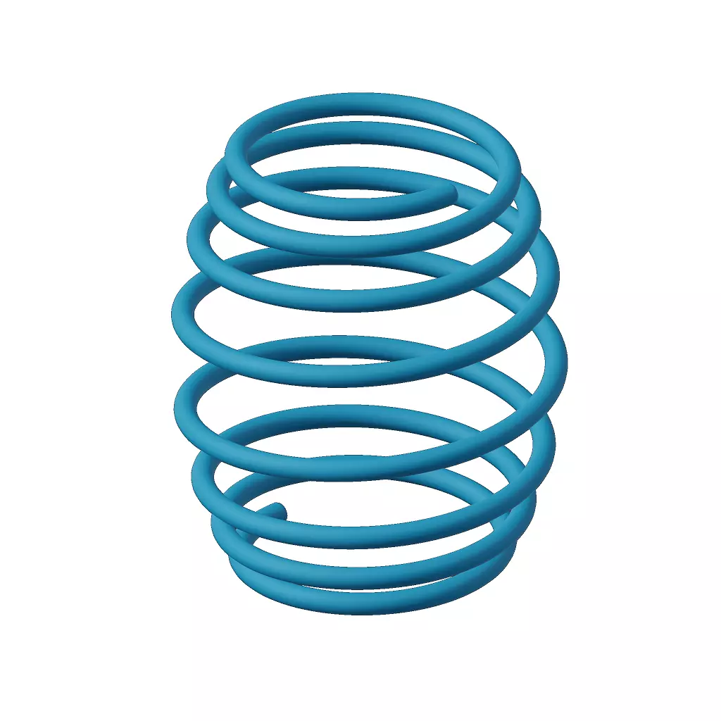 Plastic Convex Spring Toy 3D model_0