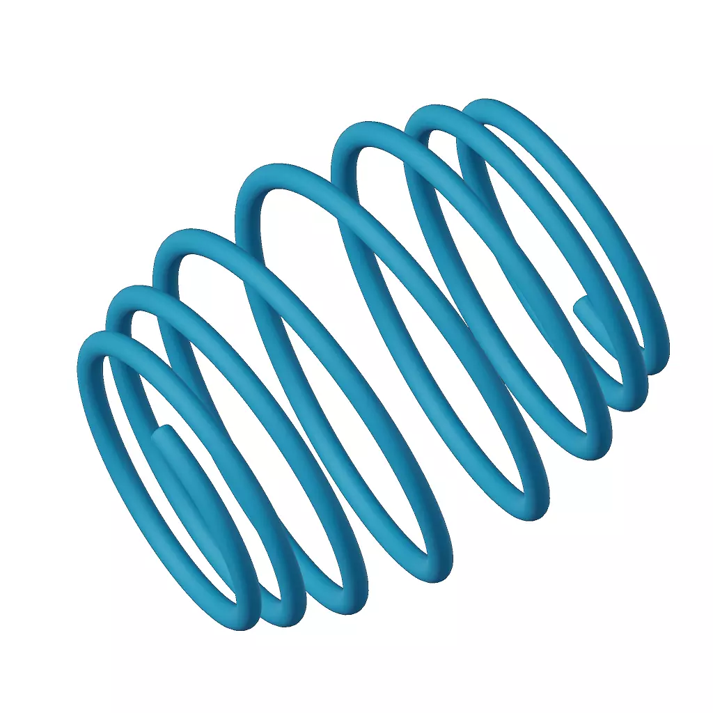 Plastic Convex Spring Toy 3D model_2
