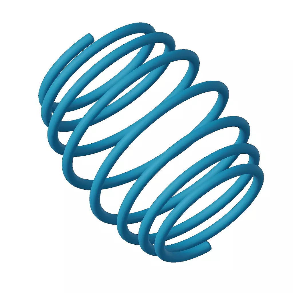 Plastic Convex Spring Toy 3D model_1