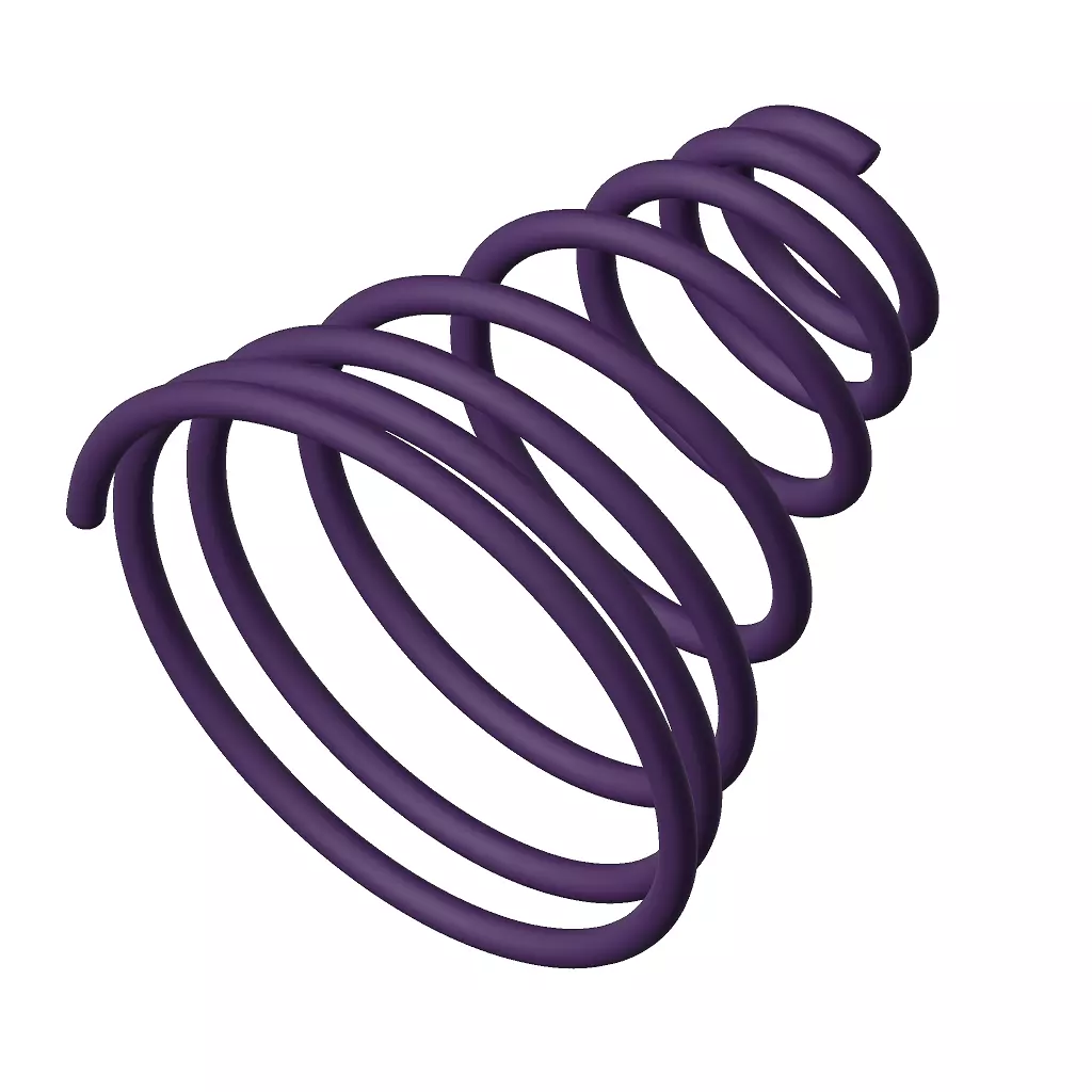 Plastic Conical Spring Toy 3D model_1