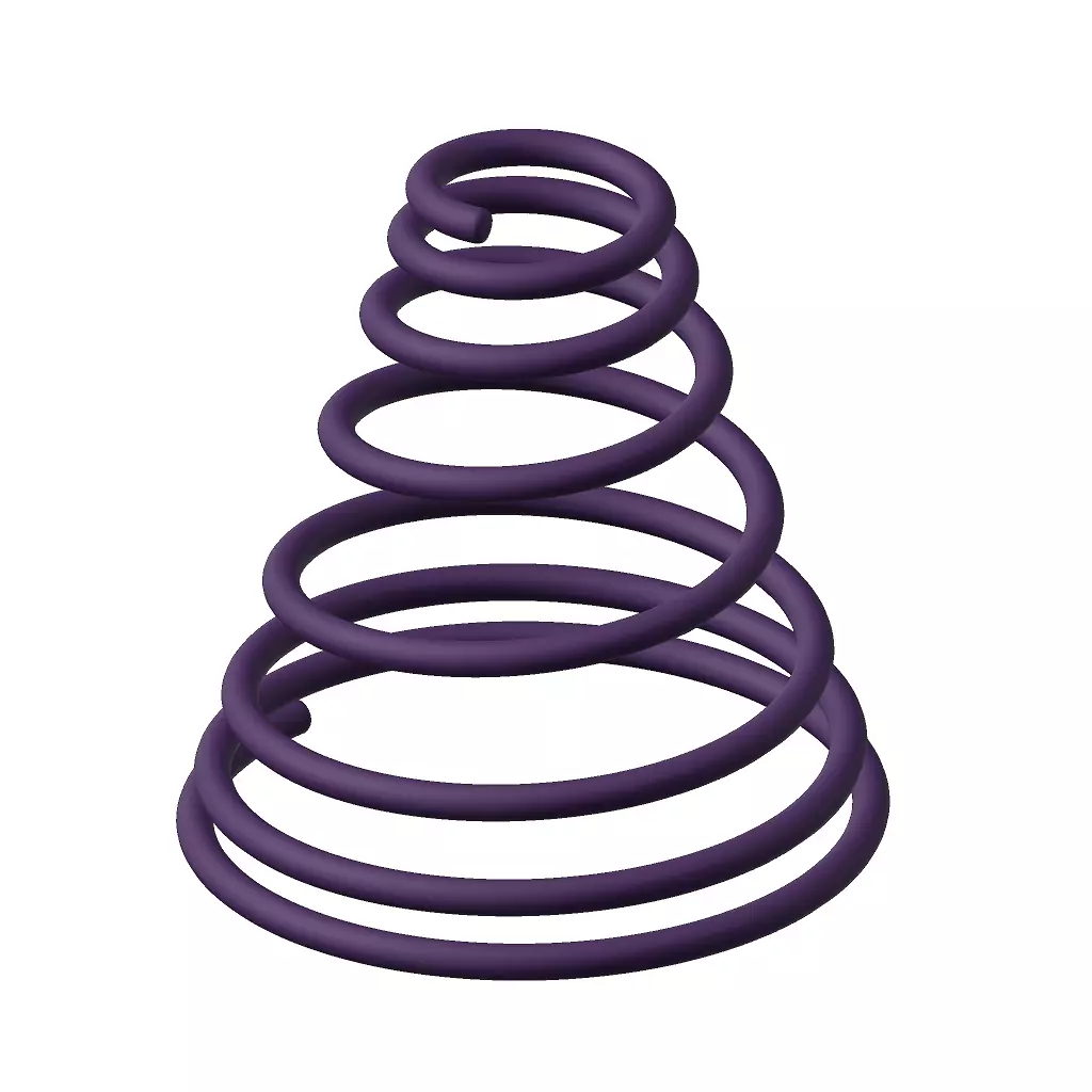 Plastic Conical Spring Toy 3D model_0