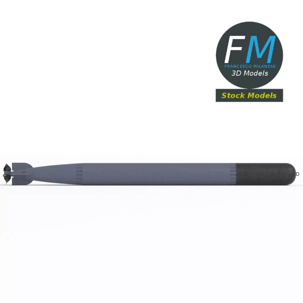 Torpedo weapon Free 3D model_3
