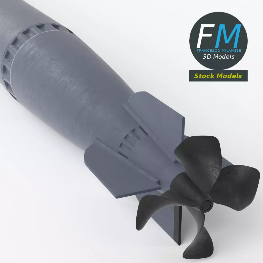 Torpedo weapon Free 3D model_2