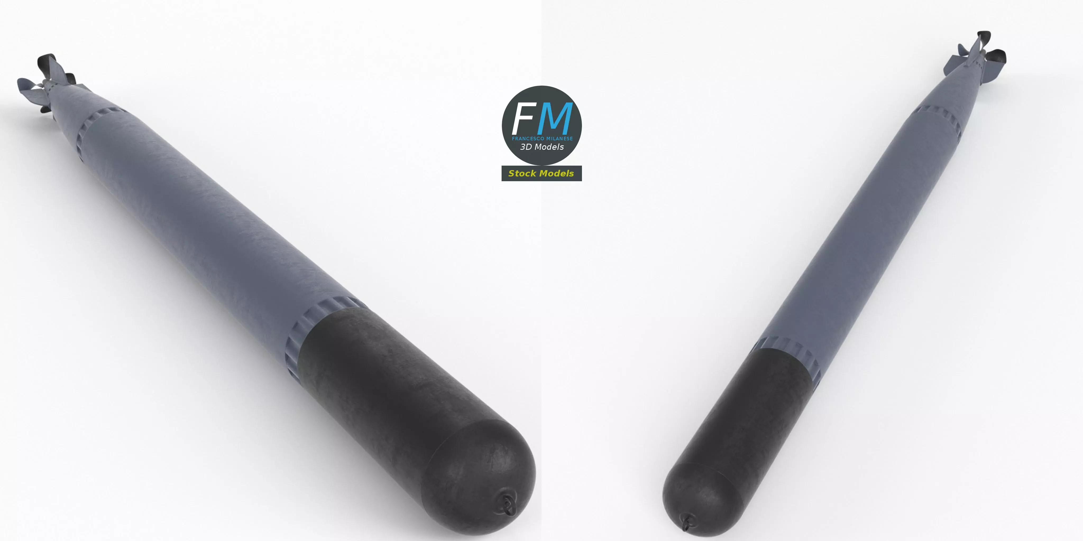 Torpedo weapon Free 3D model_0