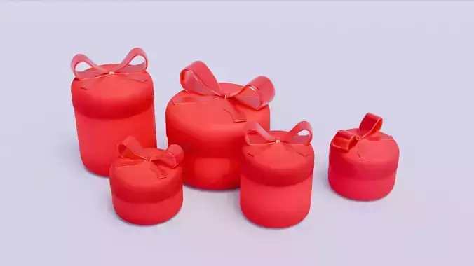 Red Gift Boxes Set
