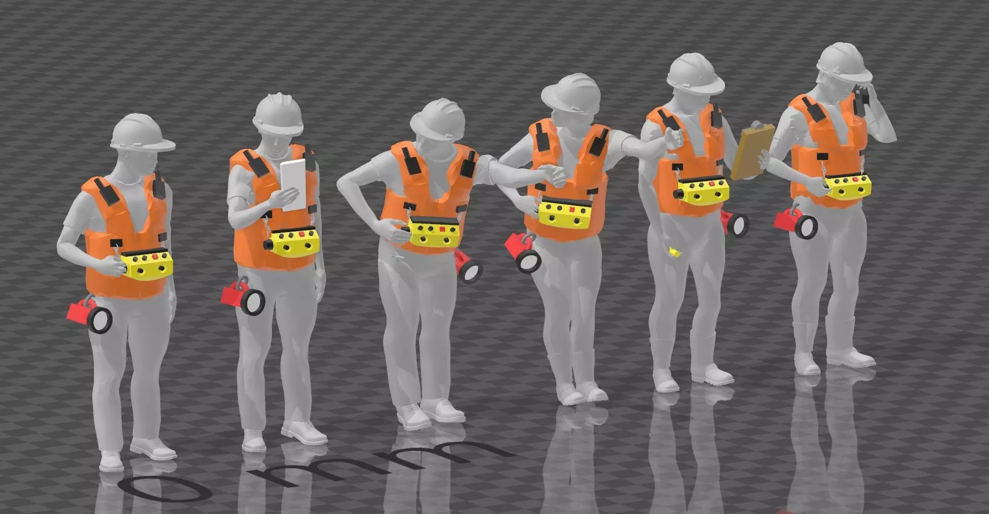 HO Scale RC Operator Figures 3D print model_4