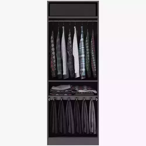 Wardrobe with Clothes 3D model