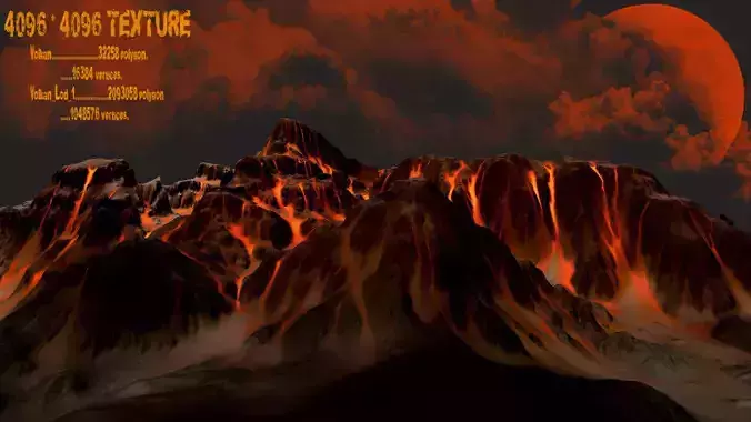Volcano lava texture