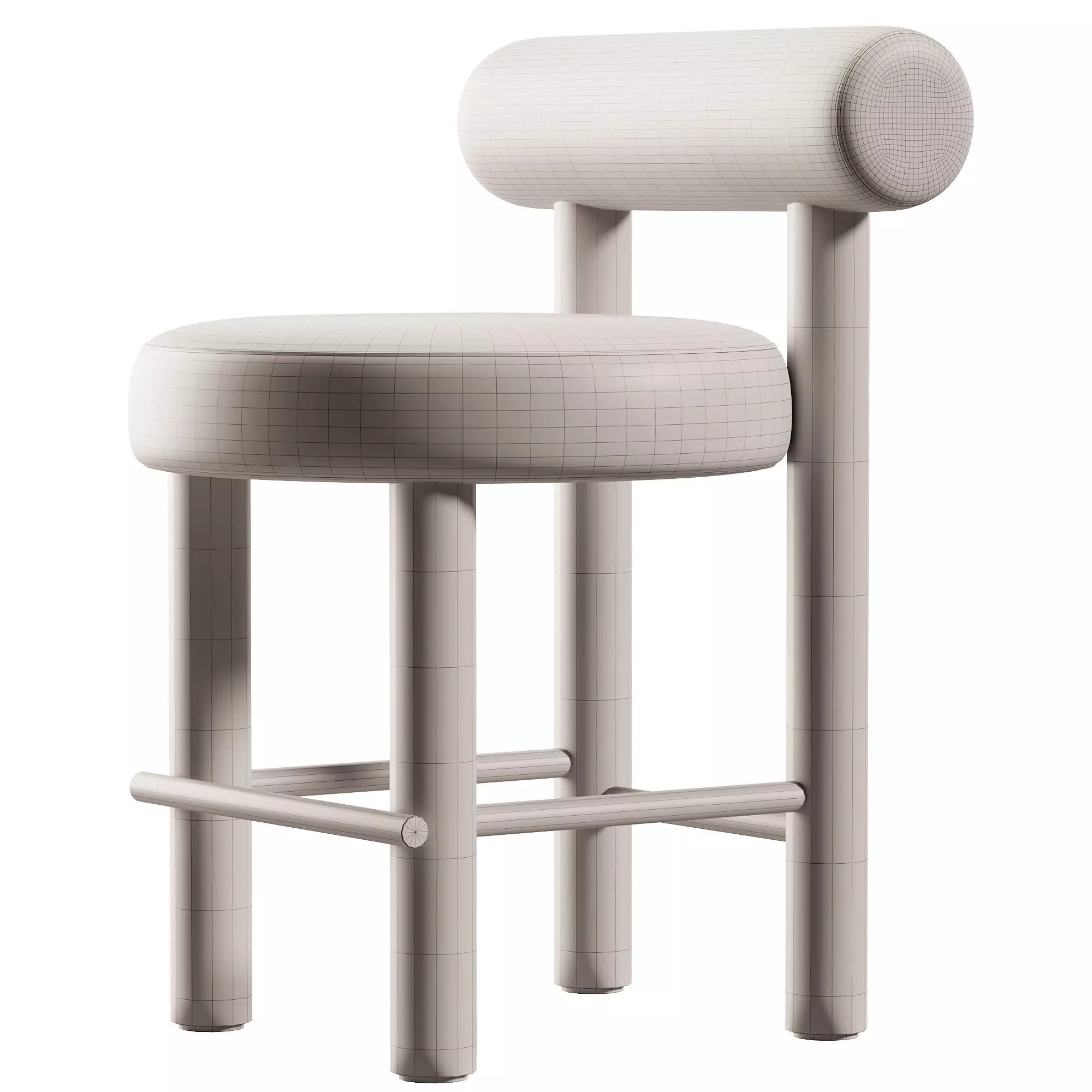 Counter and Bar Chair Gropius CS2 by Noom Low-poly 3D model_3