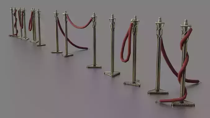 ART DECO BARRIER PACK Low-poly 3D model