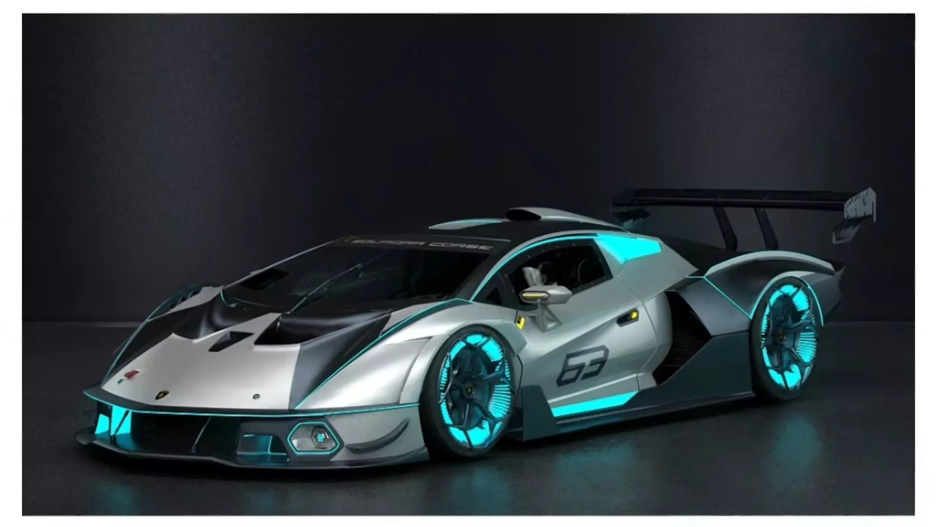 Lamborghini Future Track Supercar Low-poly 3D model_0