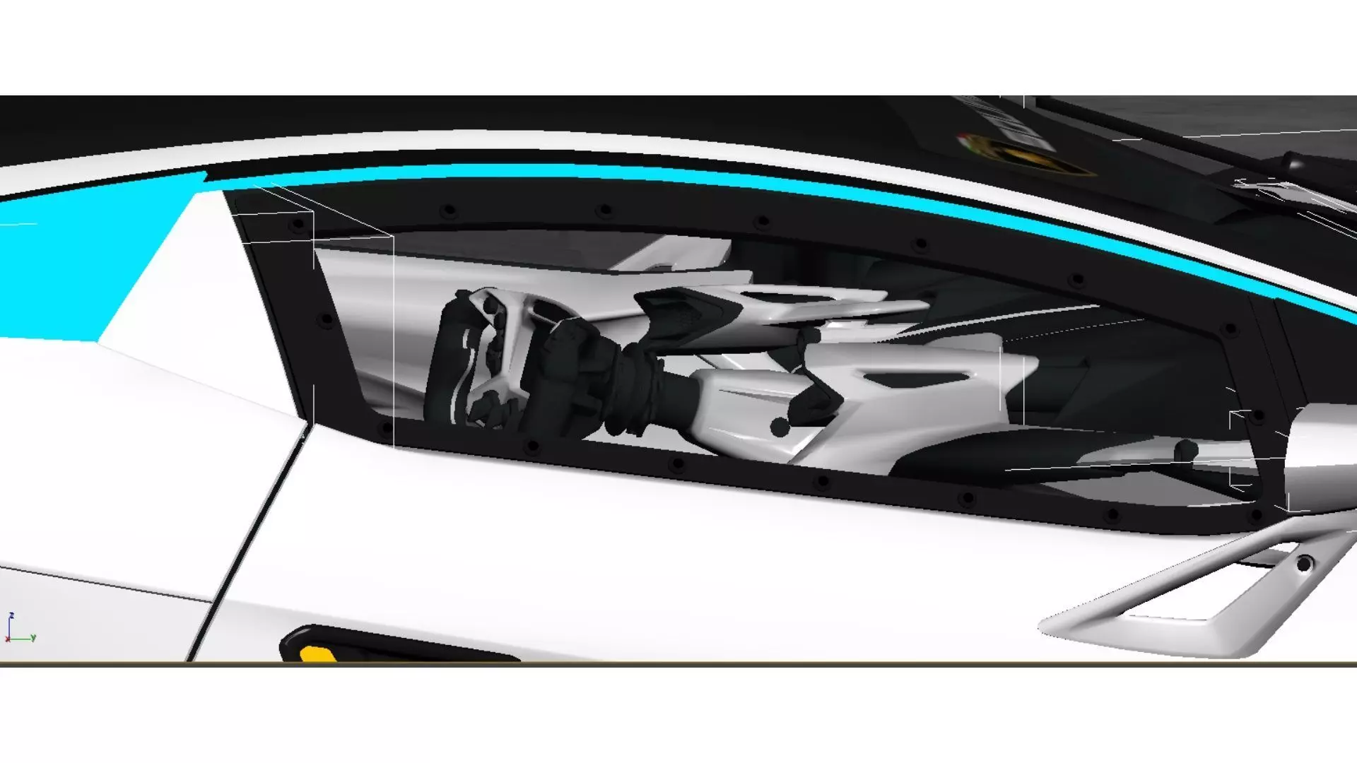 Lamborghini Future Track Supercar Low-poly 3D model_4