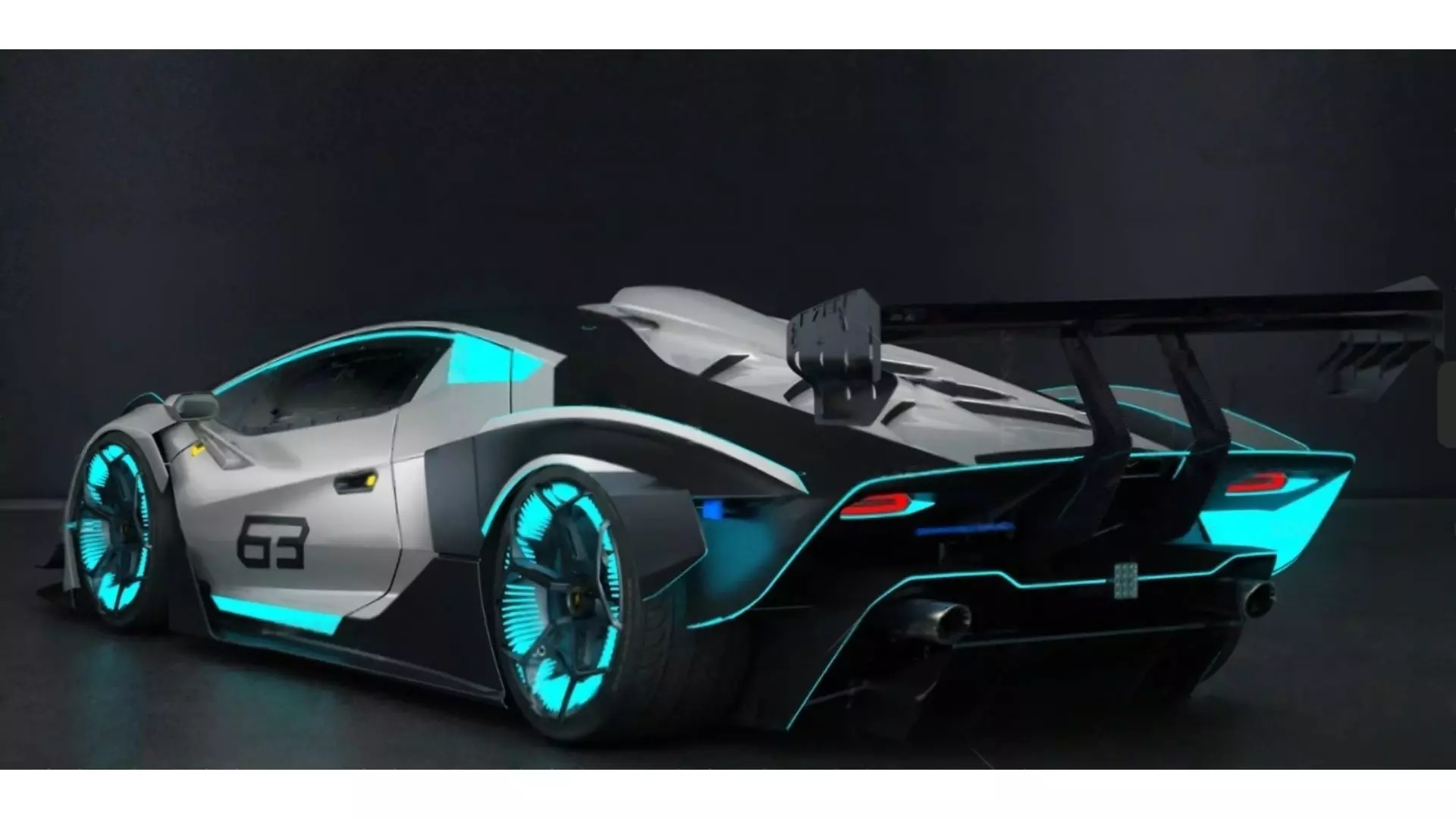 Lamborghini Future Track Supercar Low-poly 3D model_2