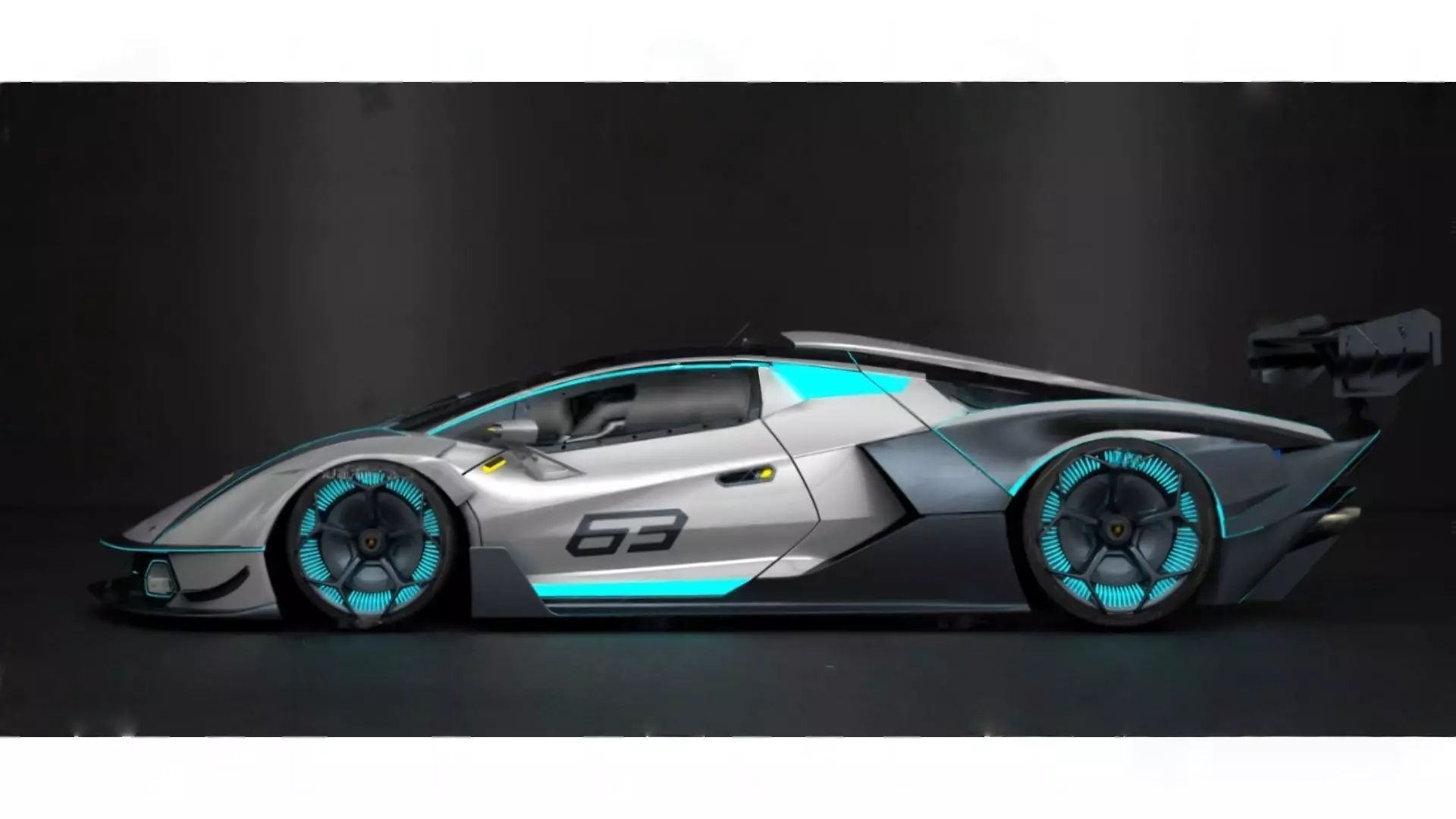 Lamborghini Future Track Supercar Low-poly 3D model_1