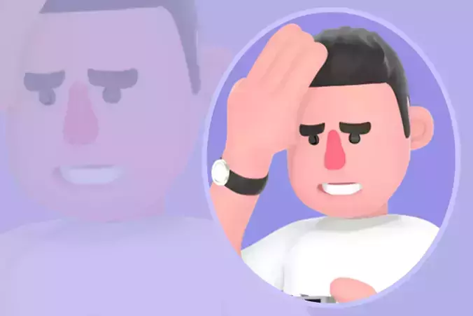 Stylized 3D Male Photographer - Retro Camera Sitting Pose