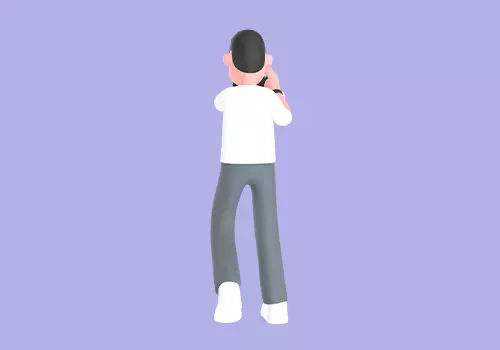 Stylized 3D Male Photographer Character - Thumbs Down Pose 3D model_3