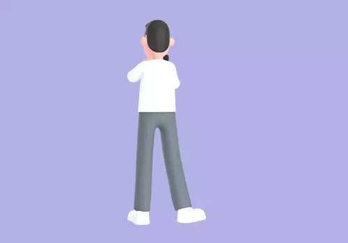Stylized 3D Male Photographer Character - Focused Shooting Pose 3D model_3