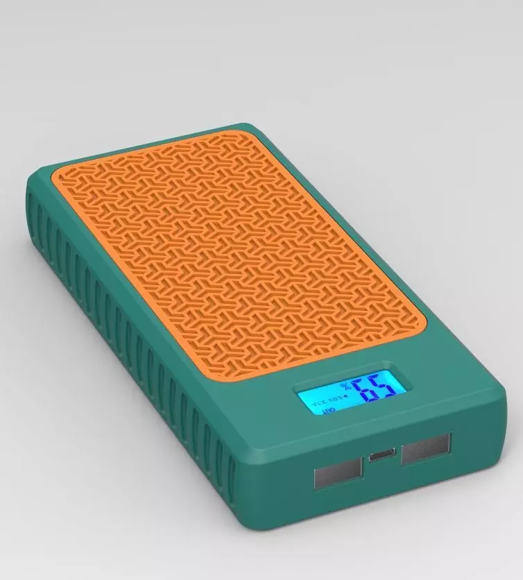 Power Bank Enclosure Stone Block Style 3D print model_3