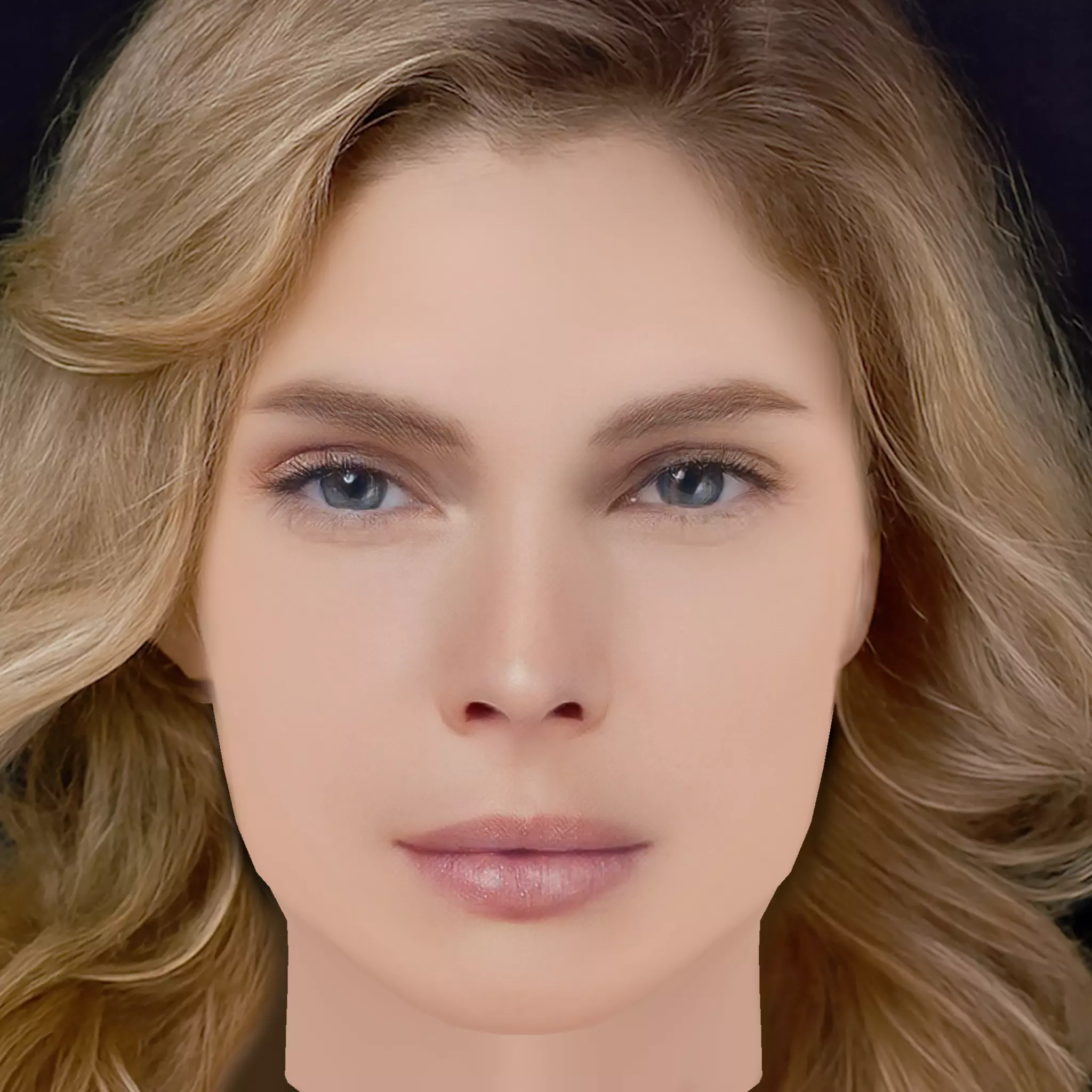 Kate Nauta Head - No Hair - Low poly head for game Low-poly 3D model