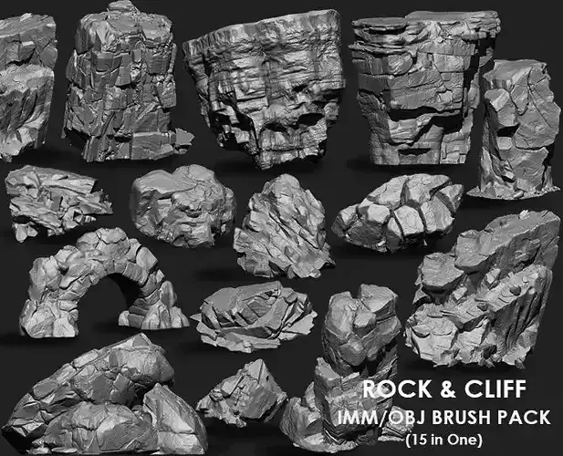 Rock and Cliff IMM Brushes 15 in one Vol 1