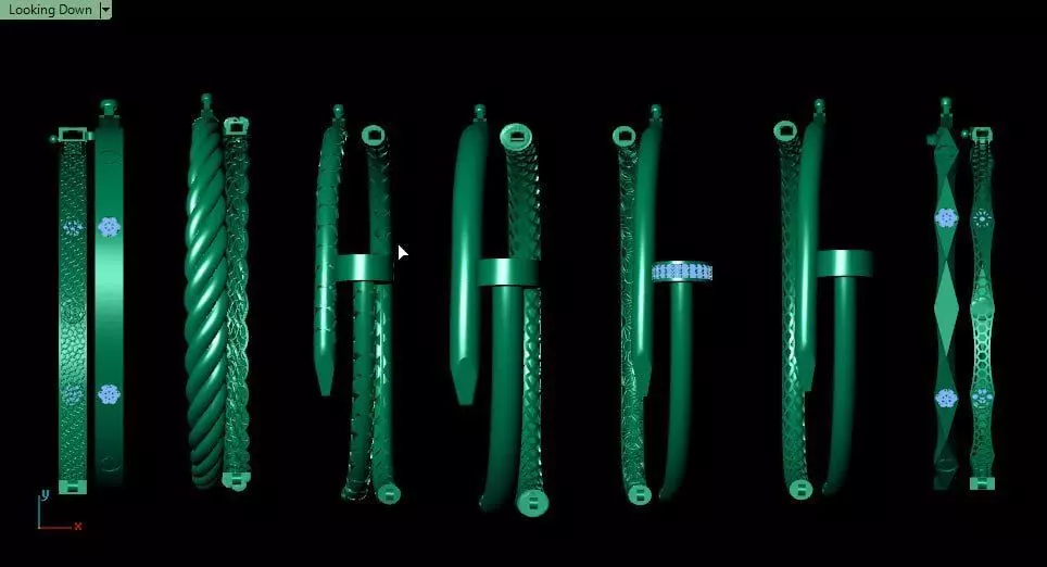 12 famous and similar models bracelet 3D print model_7