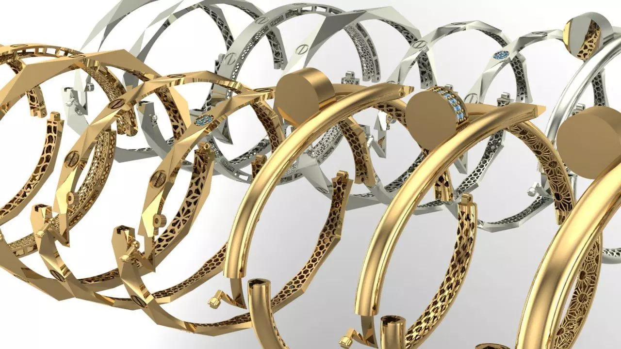 12 famous and similar models bracelet 3D print model_4
