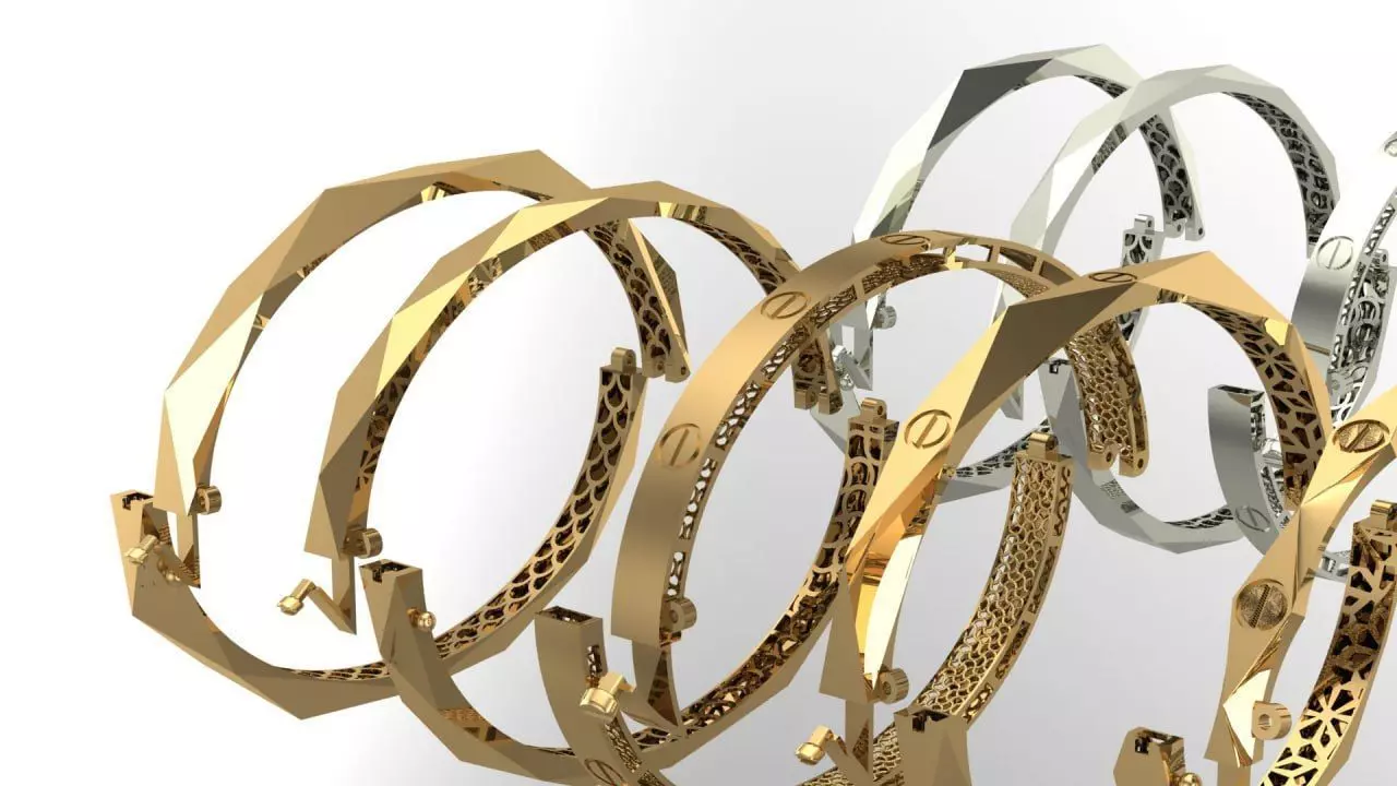 12 famous and similar models bracelet 3D print model_5