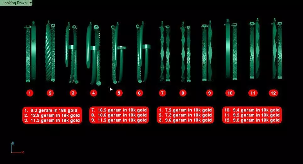 12 famous and similar models bracelet 3D print model_9