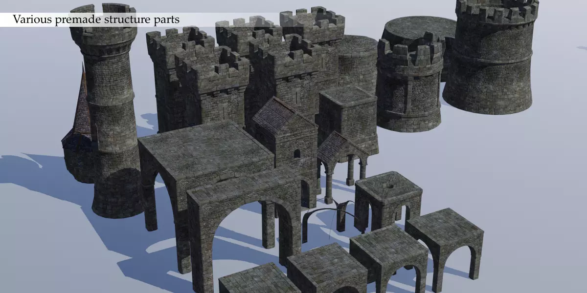 Modular Castle construction set V 2 0 Free 3D model_3