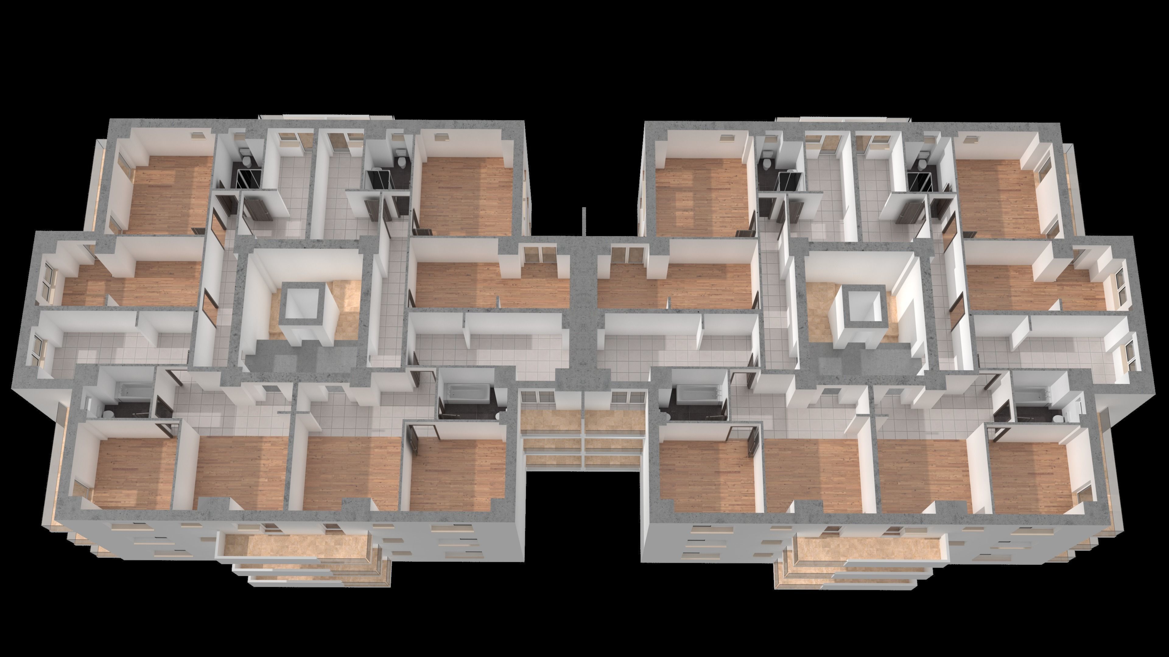 Apartments with interiors 3D model_5