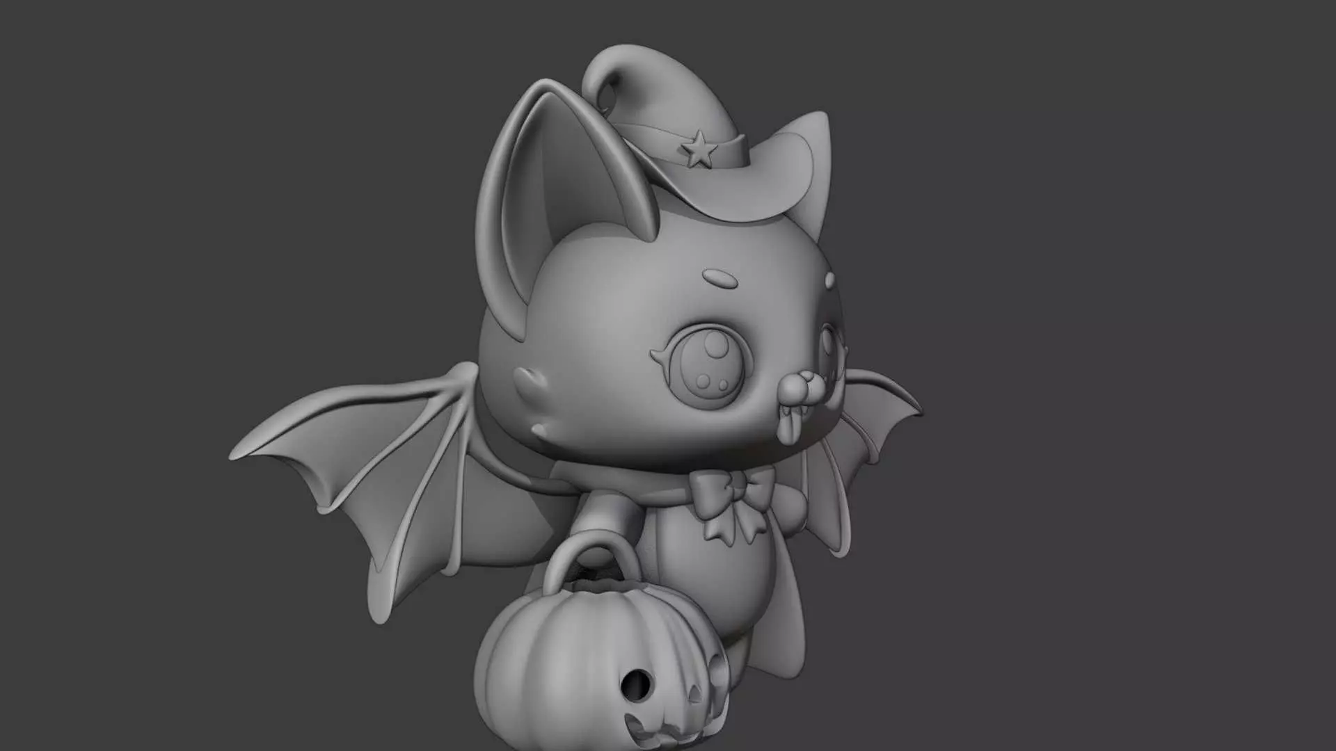 Halloween bat 04 3D print model_4