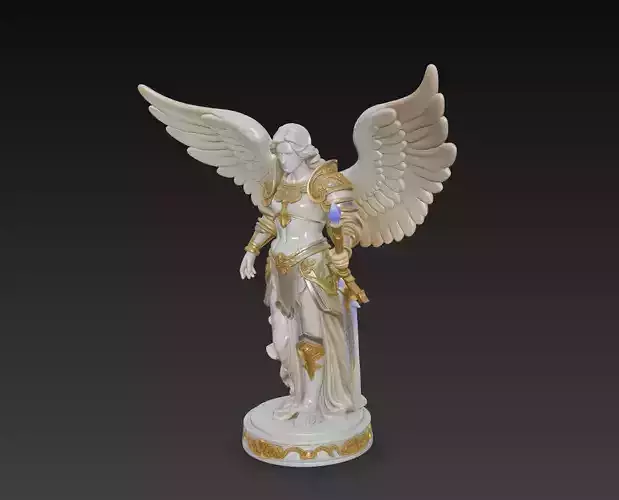 Majestic Archangel Warrior - Divine Angel Statue with Sword