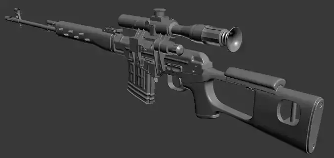 Dragunov - High poly rifle