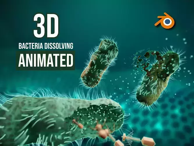 Dissolving bacteria animated