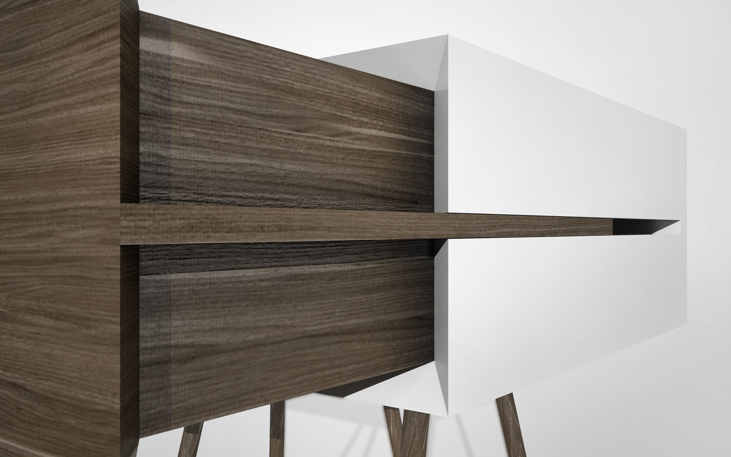 Bedside table with weird legs 3D model_1