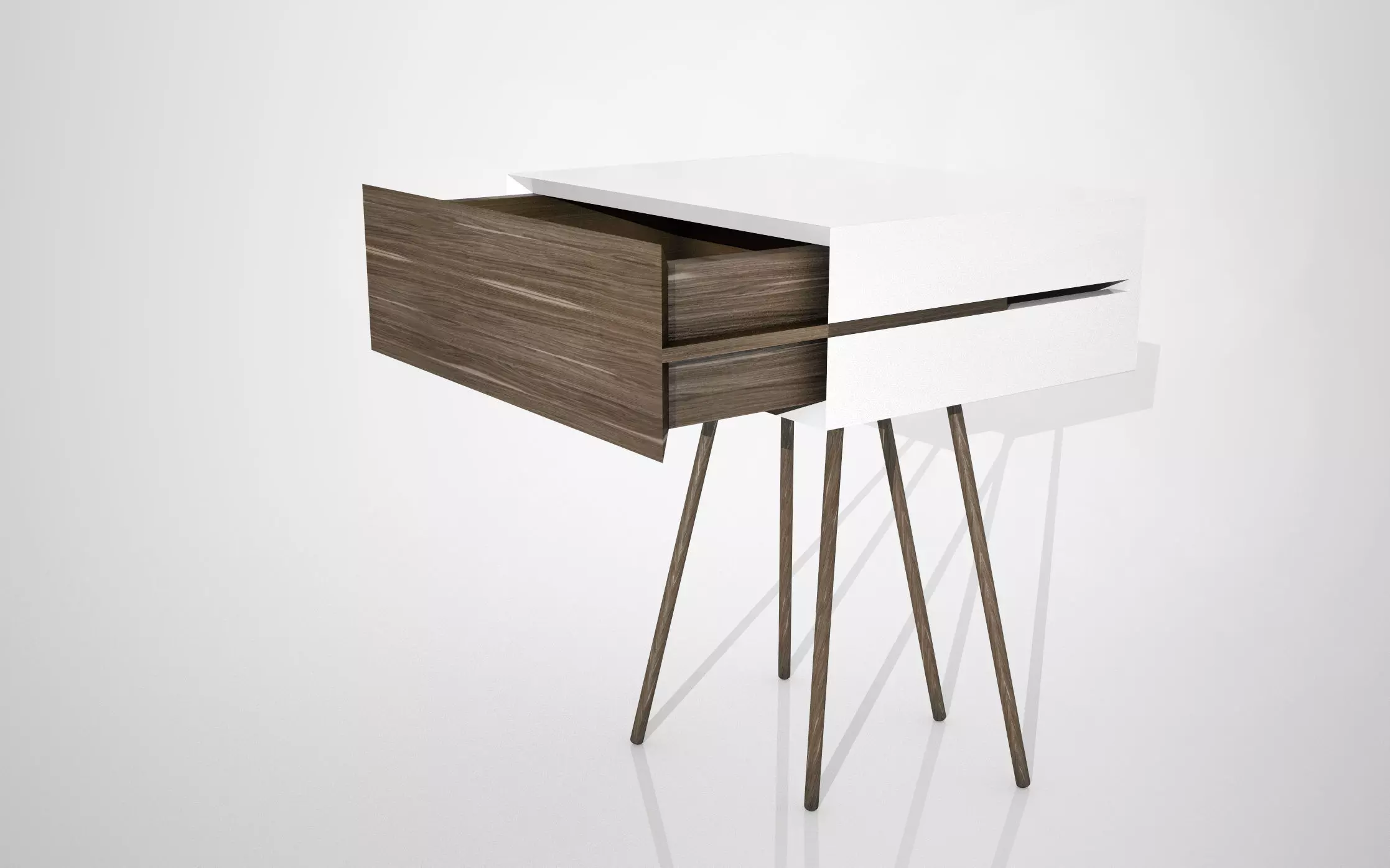 Bedside table with weird legs 3D model_0